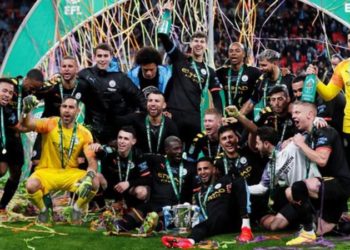 Manchester City secured their third League Cup win in succession